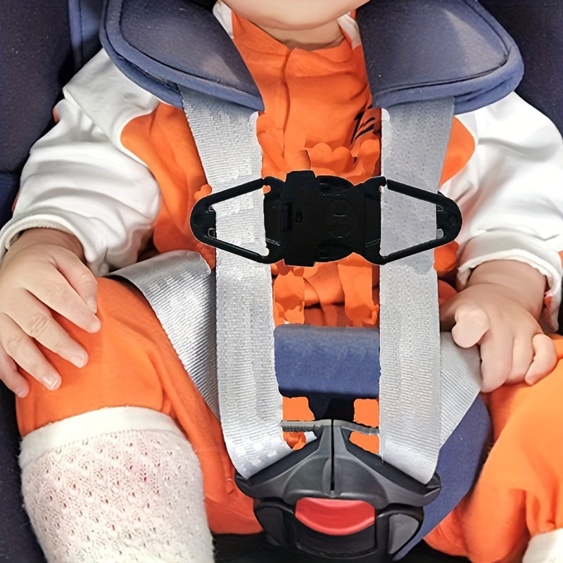 Car Seat Safety Accessories with Chest Buckle Dual Lock Fasteners and Anti-Detachment Clips