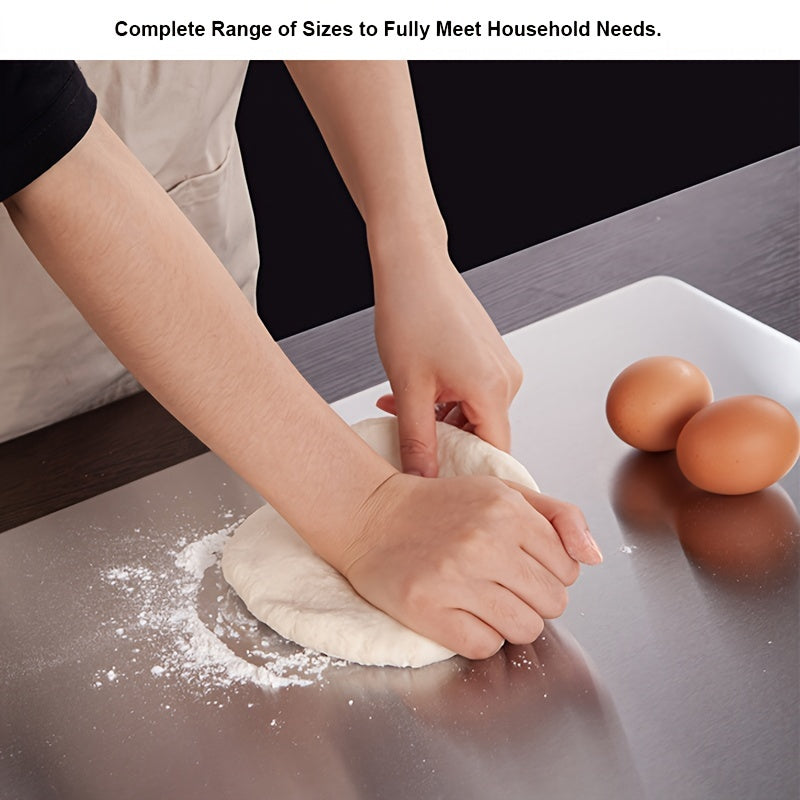 Set of 3 Stainless Steel Cutting Boards Double-Sided Food Safe Kitchen Prep