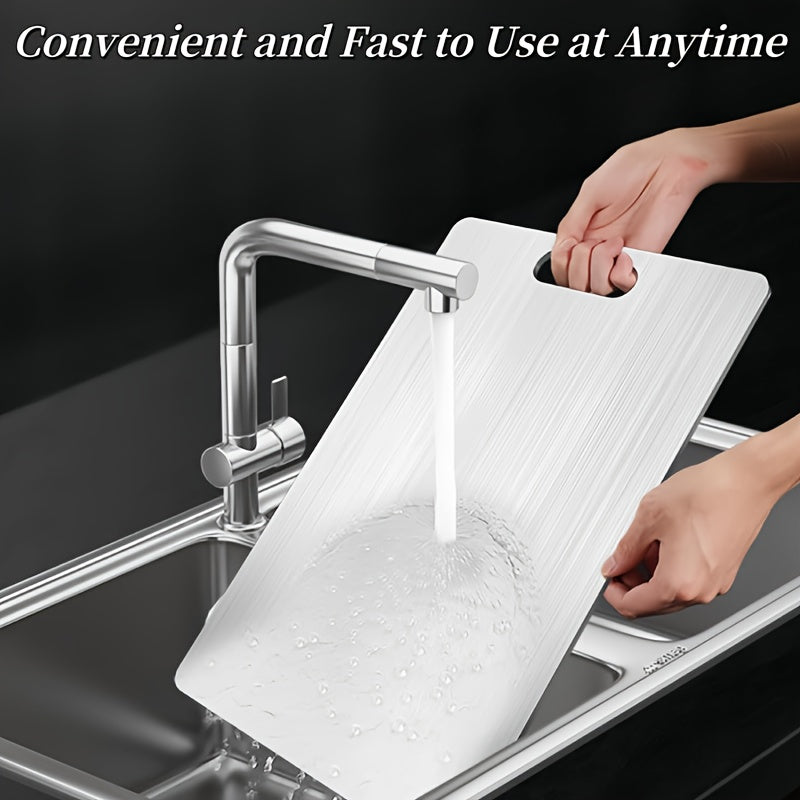 3-Piece Stainless Steel Cutting Board Set for Food Slicing Camping Hiking