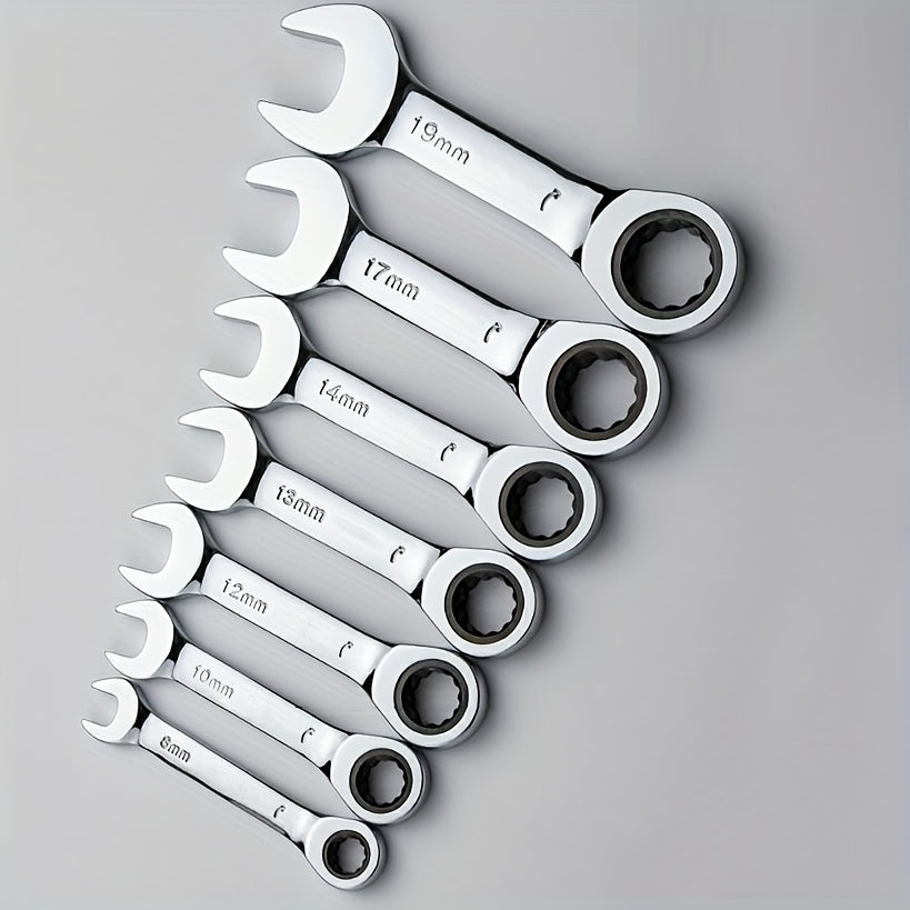 Reversible Combination Wrench 6mm-19mm Ratchet Socket Spanner Tool