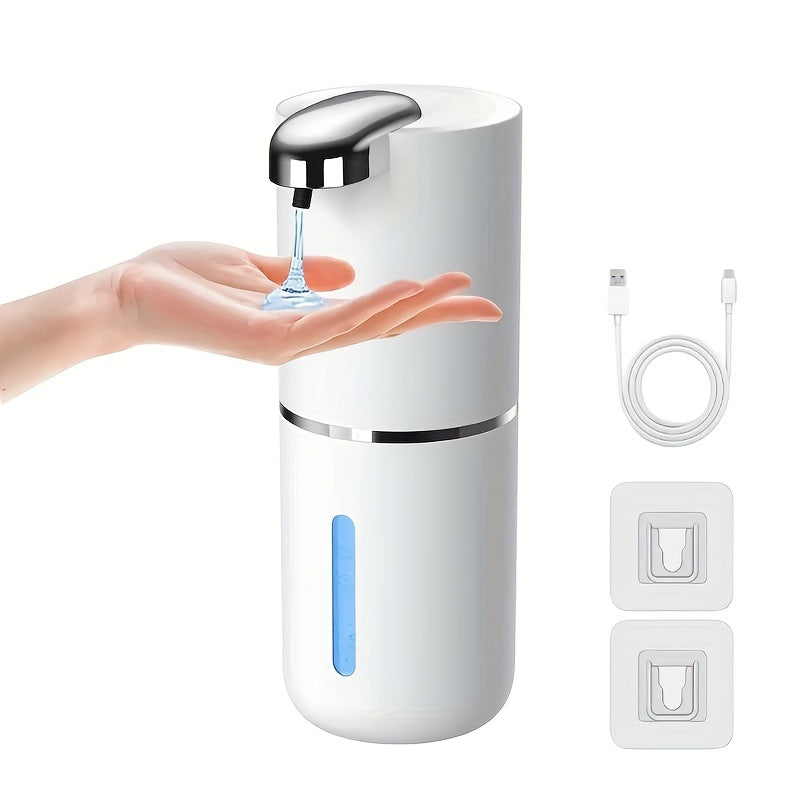 Wall-Mounted 380ml Touchless Soap Dispenser with USB Rechargeable Battery and Multi-Level Foaming