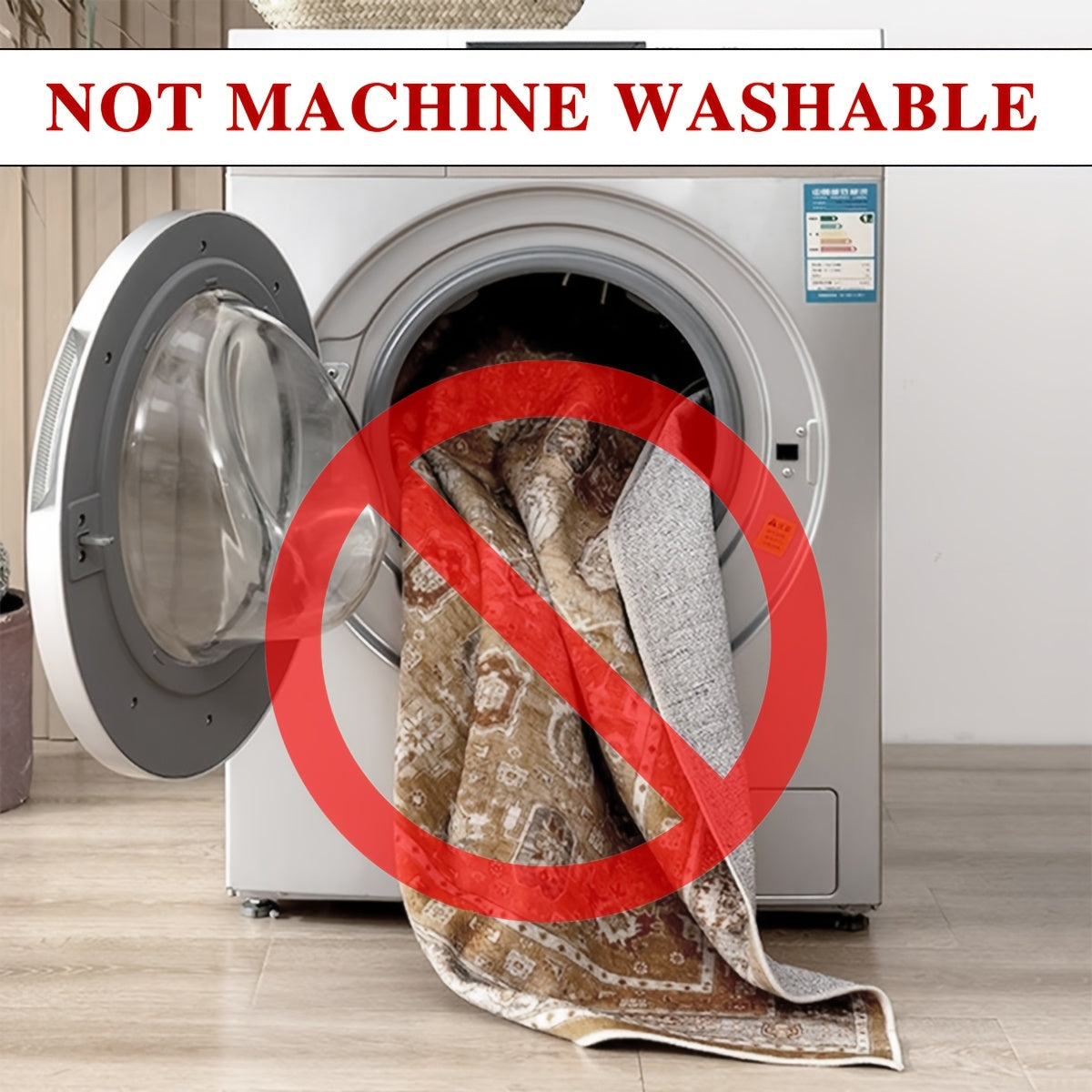 Pink Velvet Round Floor Mat with Praying Hands Design, Non-Slip, 6mm Thick