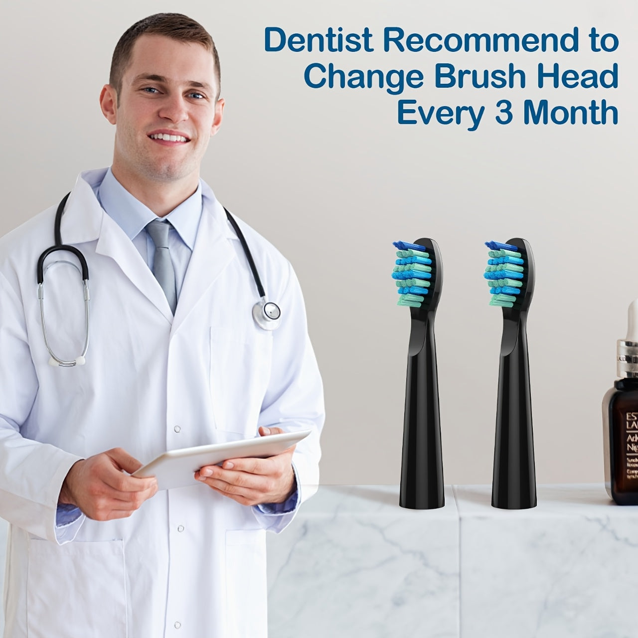 Electric Toothbrush Replacement Heads 5pcs Nylon Compatible with Sonic Models