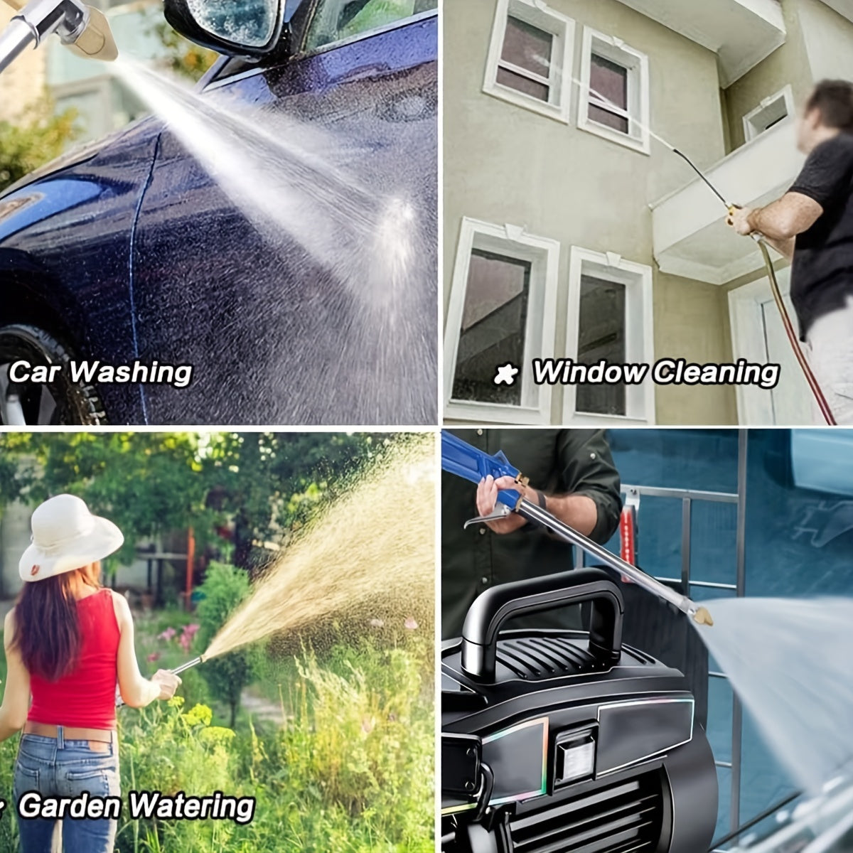 Pistola de aire de acero inoxidable con manguera de 4 pies para limpieza neumática