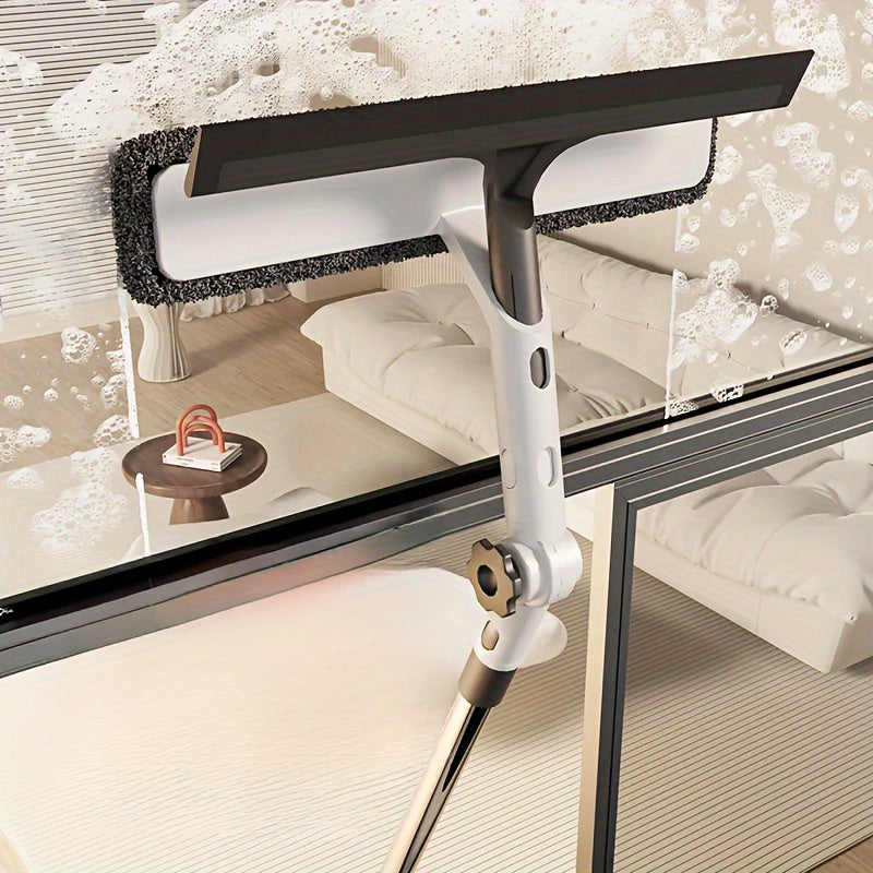 2-in-1 Glass and Floor Cleaning Brush Telescopic Handle Multi-Scene Household Tool