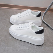 Women's Black White High-Top Sneakers Casual Breathable All-Season Shoes