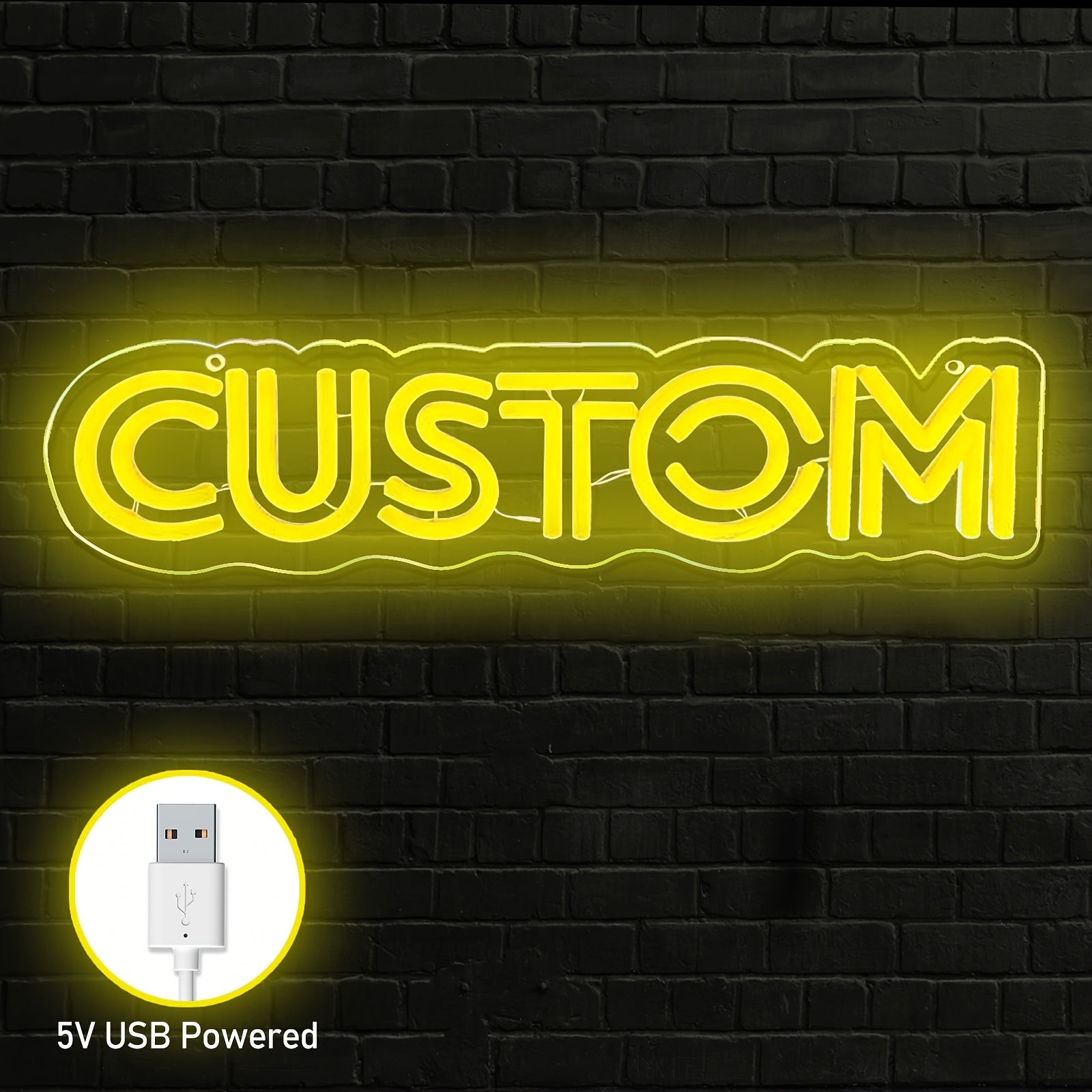 Customizable USB-Powered LED Neon Wall Decor for Weddings Birthdays Home Office Outdoor