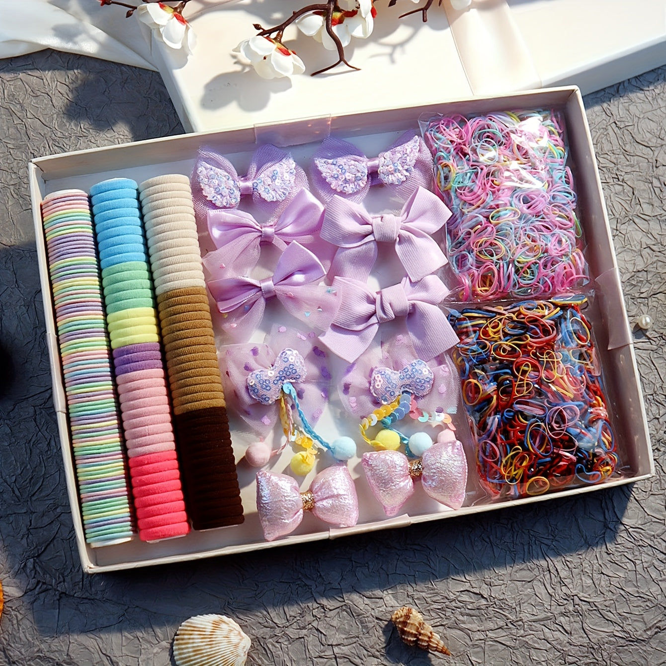 Set of 2160 Hair Ties Headbands and Clips for Women Casual Decoration