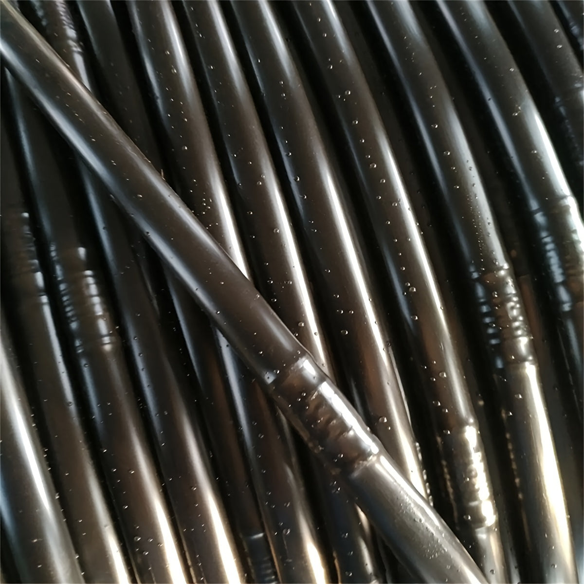 50m og'ir vaznli qora PVC bog' hovuz shlangi, tashqi foydalanish uchun ulashlar bilan