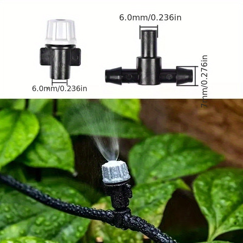 10-Meter Plastic Garden Irrigation System with 10 Adjustable Sprinklers for Lawn and Agriculture