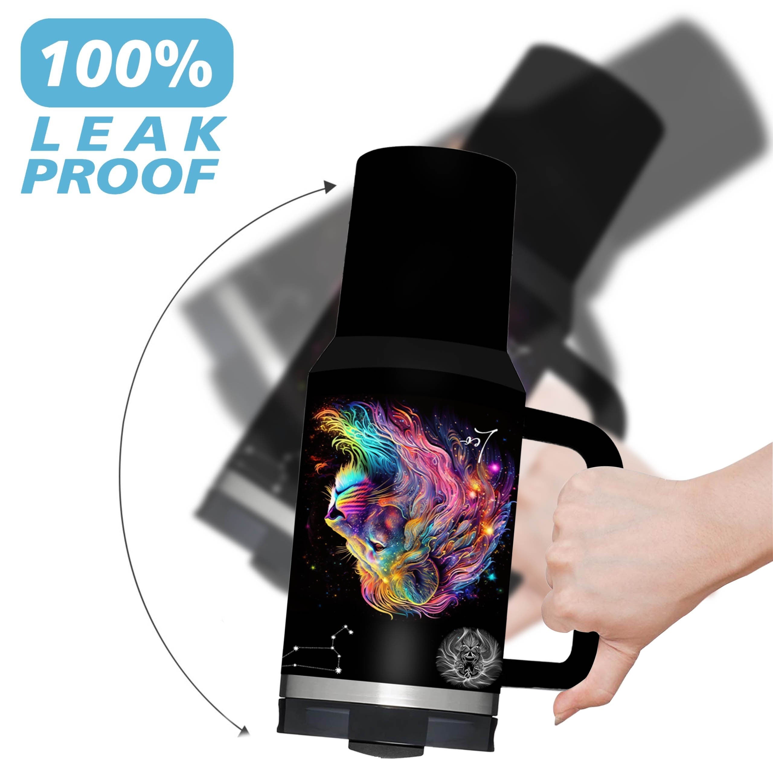 Sayohat va yoz uchun qopqog'i va quvuri bilan 40oz izolyatsiyalangan zanglamaydil stakan suyuqlik uchun