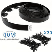 PE Garden Edging Kit 10m Length 5cm Width Lawn Landscape Flower Bed Border