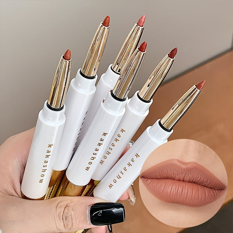 Женский долговечный двухсторонний неприлипающийся матовый помадно-карандаш для губ водостойкий