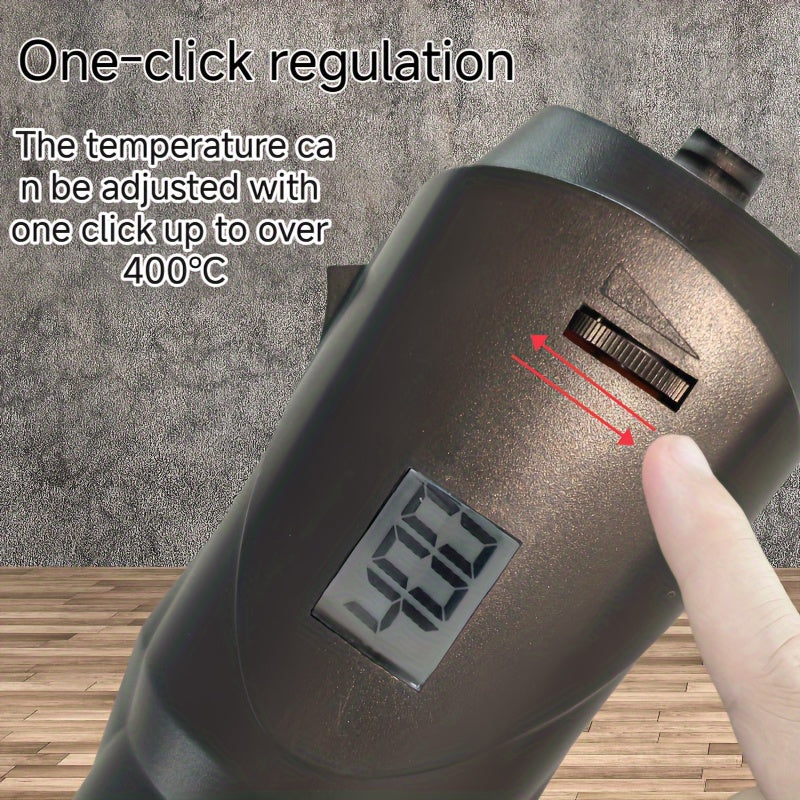 Mini 300W Hot Air Gun with Digital Display for Epoxy Resin Bubble Removal Drying and Shrink Packaging