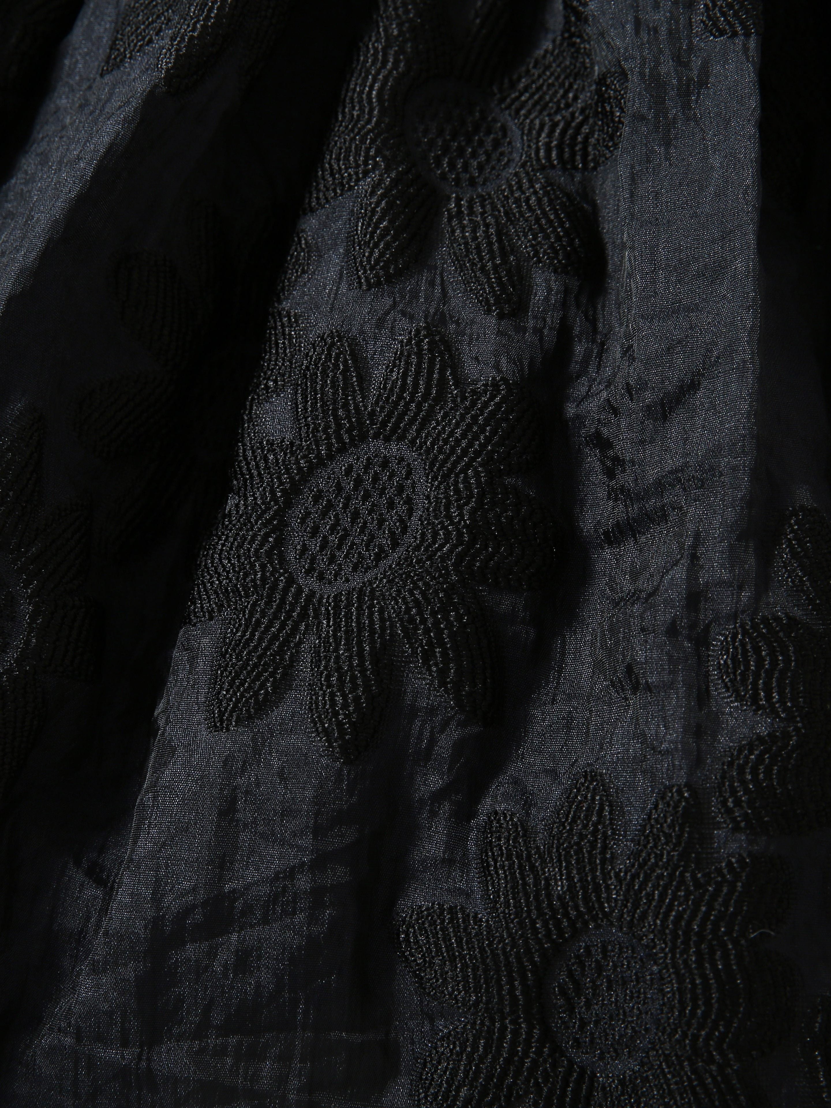 Girls Summer Dress Knee High Puff Sleeve Solid Color Bow Decoration Lightweight Dress