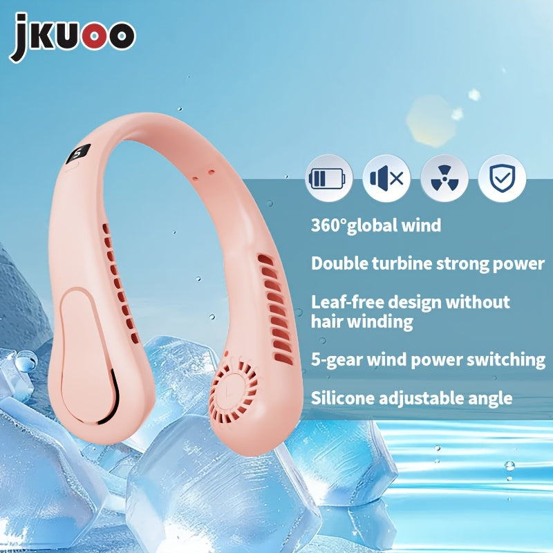 USB Hanging Neck Fan Portable Leafless Silent Electric Fan for Outdoor Use