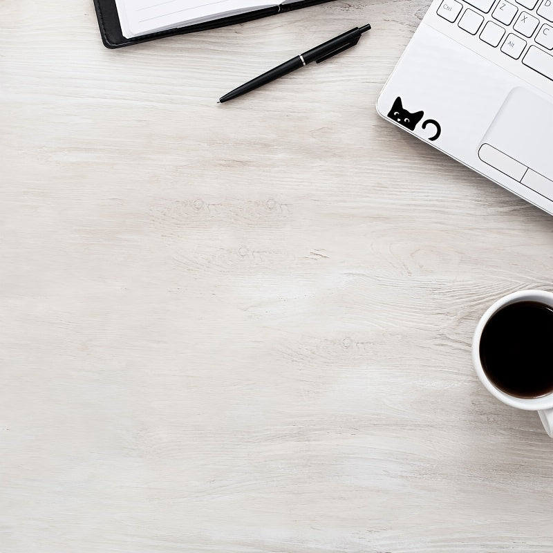 5 шт. наклеек с изображением кота из винила, глянцевых, самоклеящихся, для автомобильных зеркал и устройств