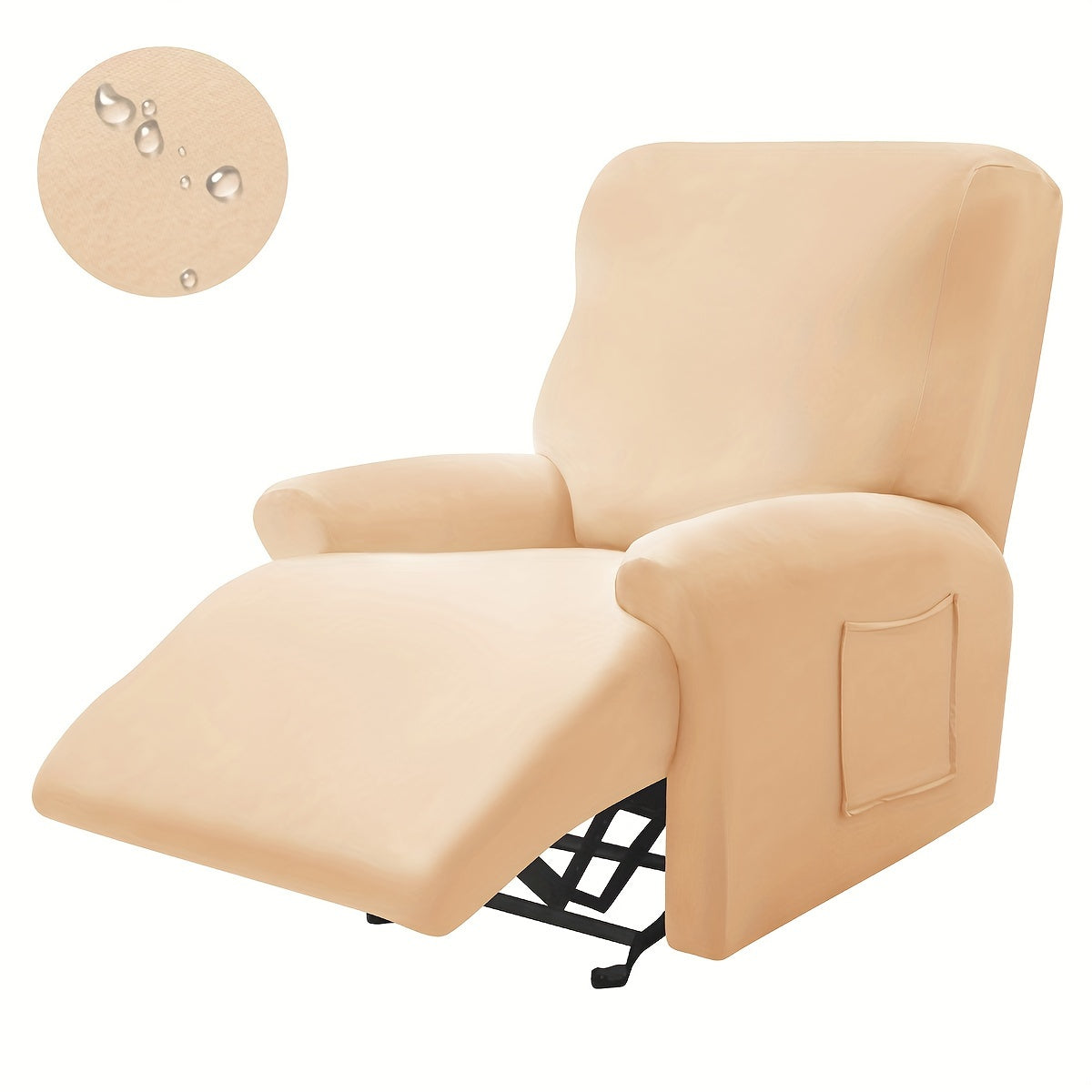 Waterproof Stretchable Recliner Chair Cover Set of 4 All Seasons Skin-Friendly Machine Washable