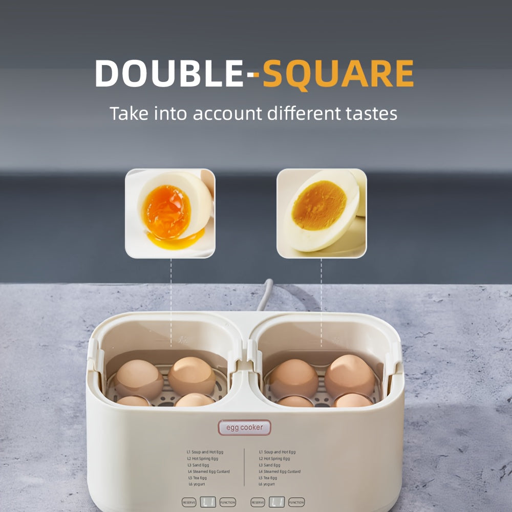 Calentador de huevos de estándar europeo con apagado automático, función de temporizador, cuenco de acero inoxidable