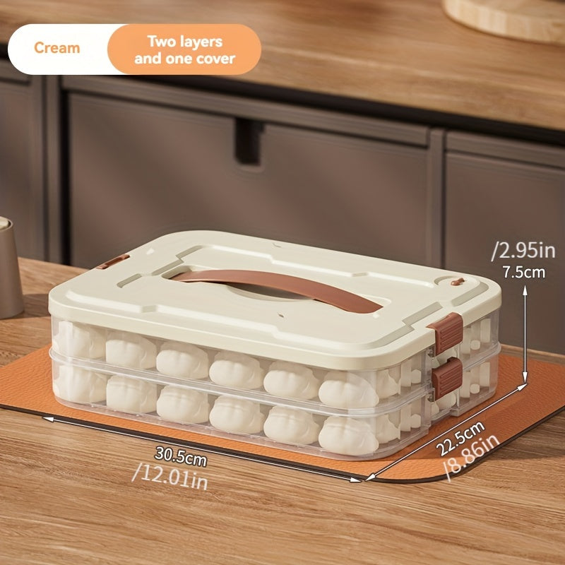 Непроницаемая многоуровневая коробка для хранения пельменей и вонтона - штабелируемый органайзер для морозильника для домашних кухонь.
