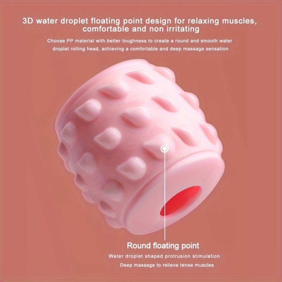 9-Wheel Deep Tissue Massage Stick for Thighs and Calves Plastic Relaxation Tool