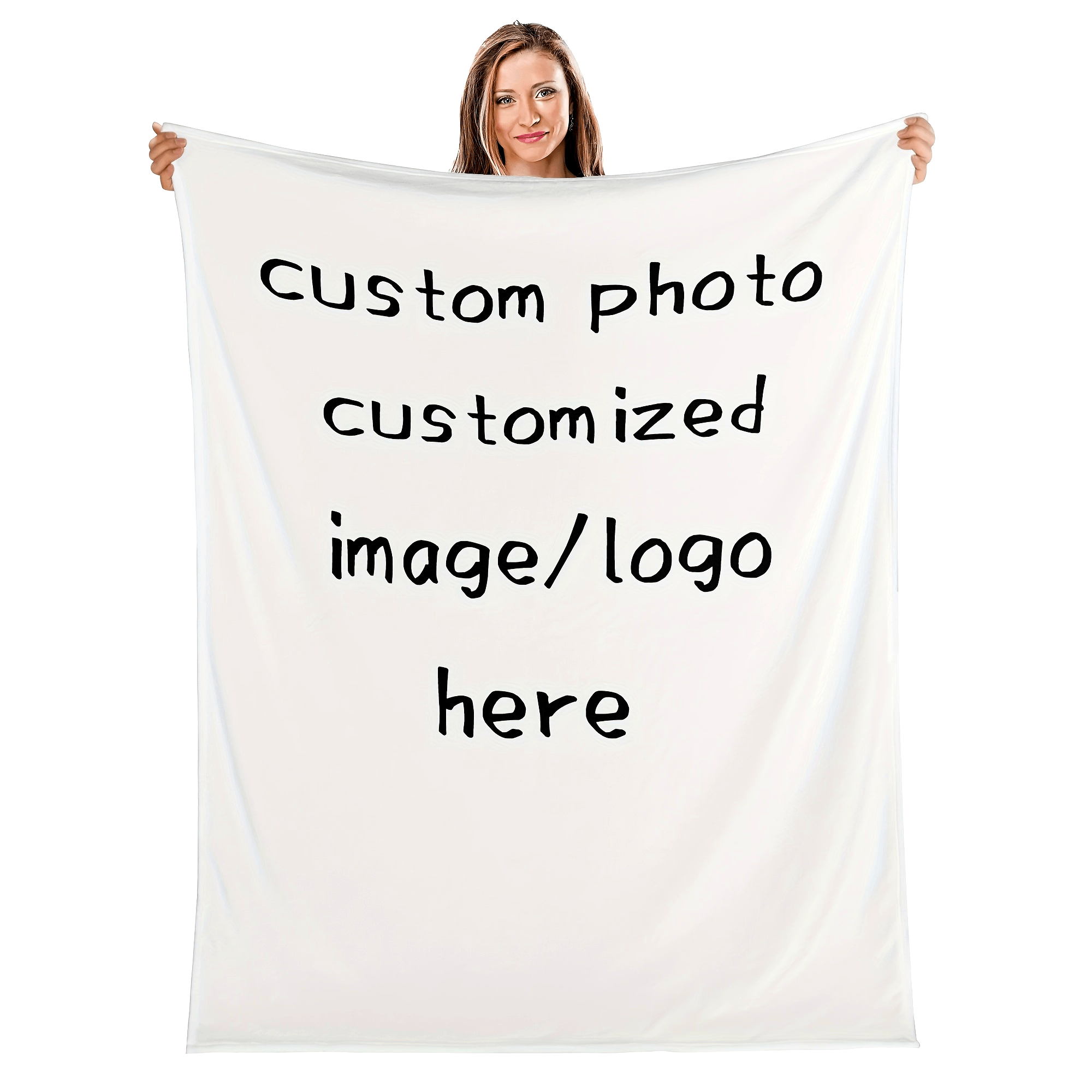 Personalized Wedding Anniversary Throw Blanket 127x152cm Soft Flannel Custom Photo Gift