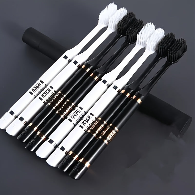 Set of 2 Soft Bristle Full-Size Toothbrushes for Adults and Travel