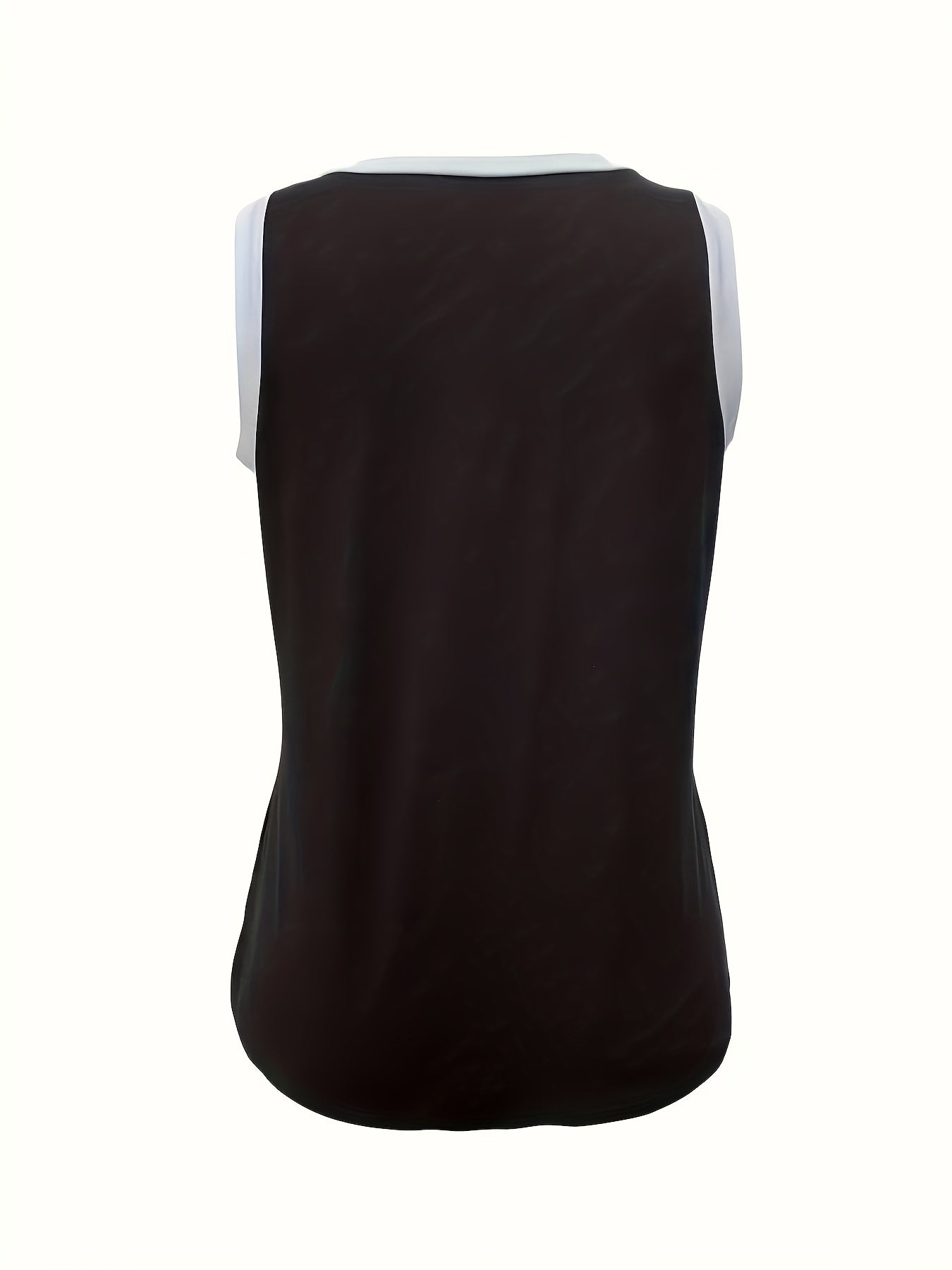 Plus Size Women's V-Neck Tank Top Sleeveless Casual Sporty Color Block