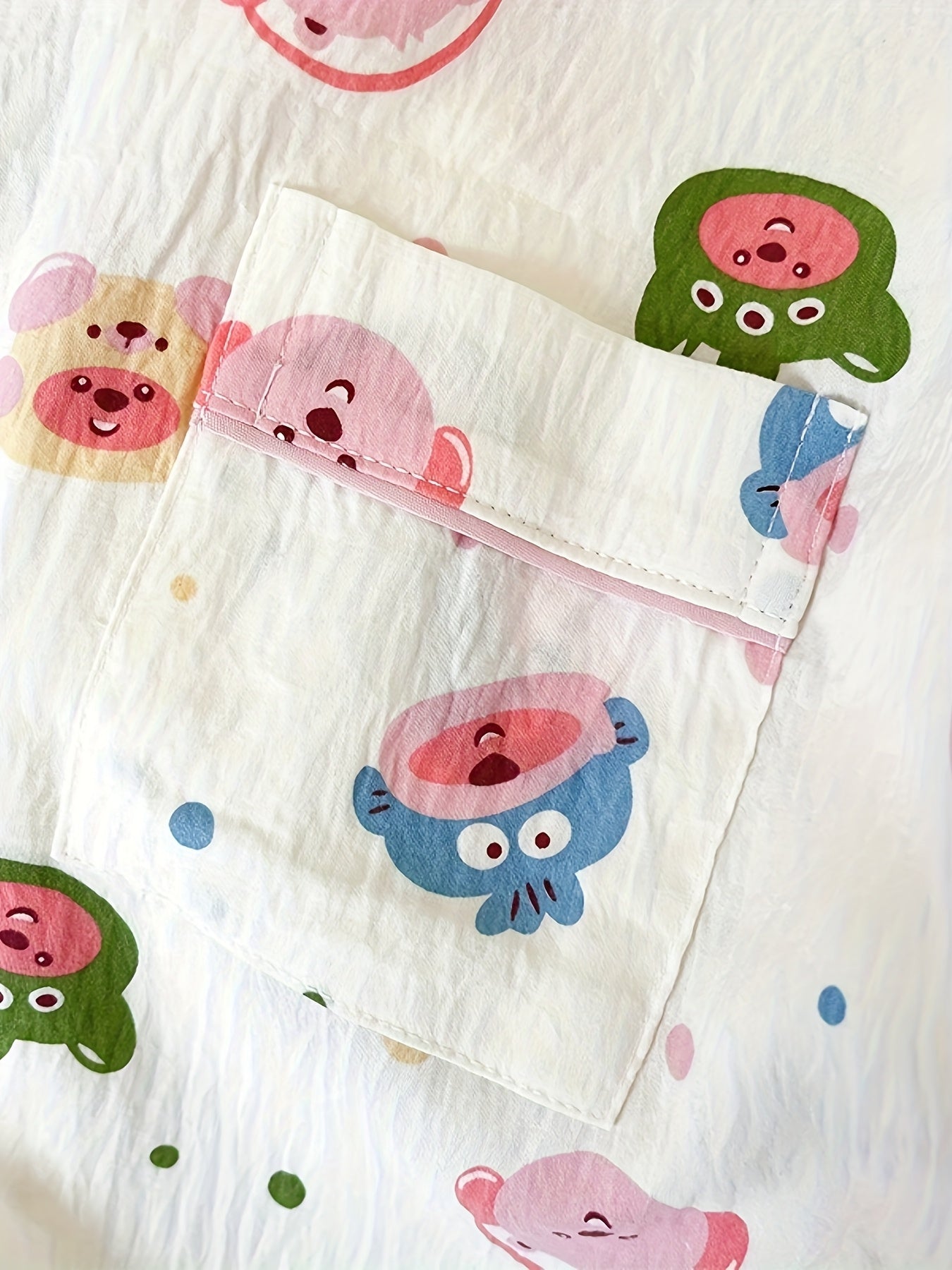 Women's Summer Sleepwear Long Sleeve Pants Plus Size Cartoon Home Suit