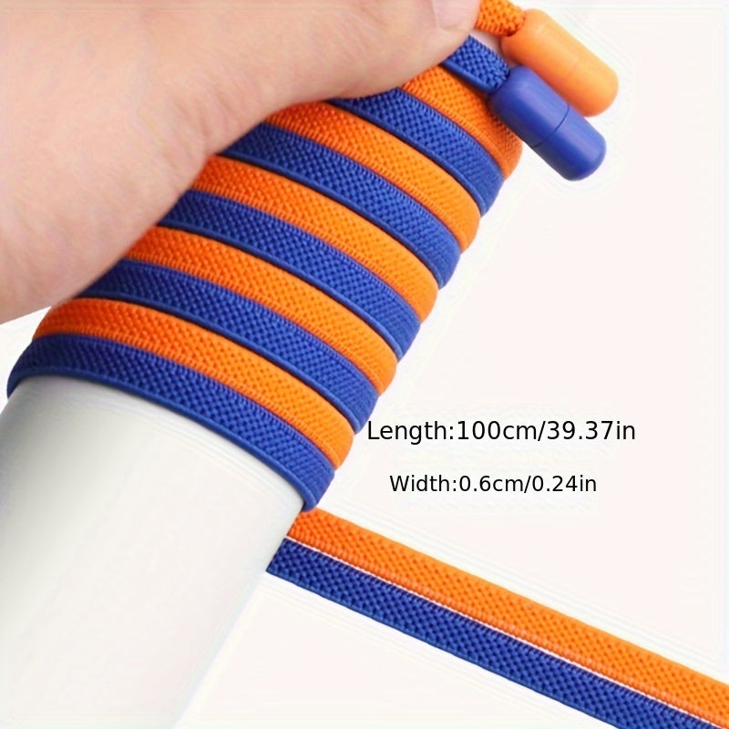 Unisex Elastic No-Tie Shoelaces for Sneakers - Durable Lightweight Assorted Colors