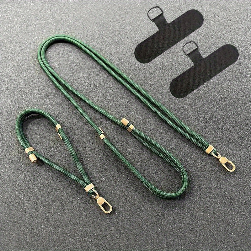 2025 New Year Phone Lanyard and Wrist Strap Set Polyester Anti-Lost Accessories for Valentine's Day and Daily Use