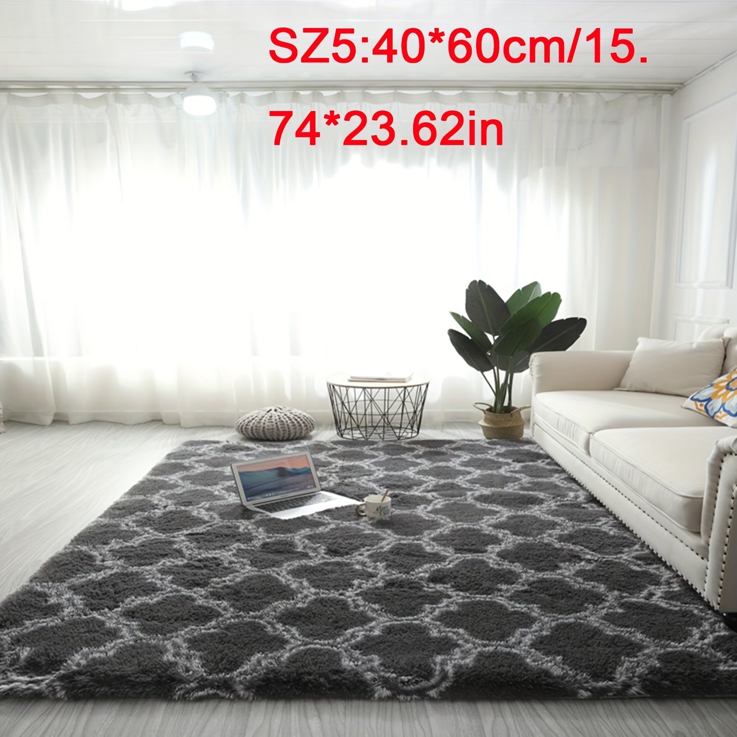 Yashash xonasi va yotoqxona uchun tekislangan nordik uslubdagi shpatli gilam, pol matosi, gilam