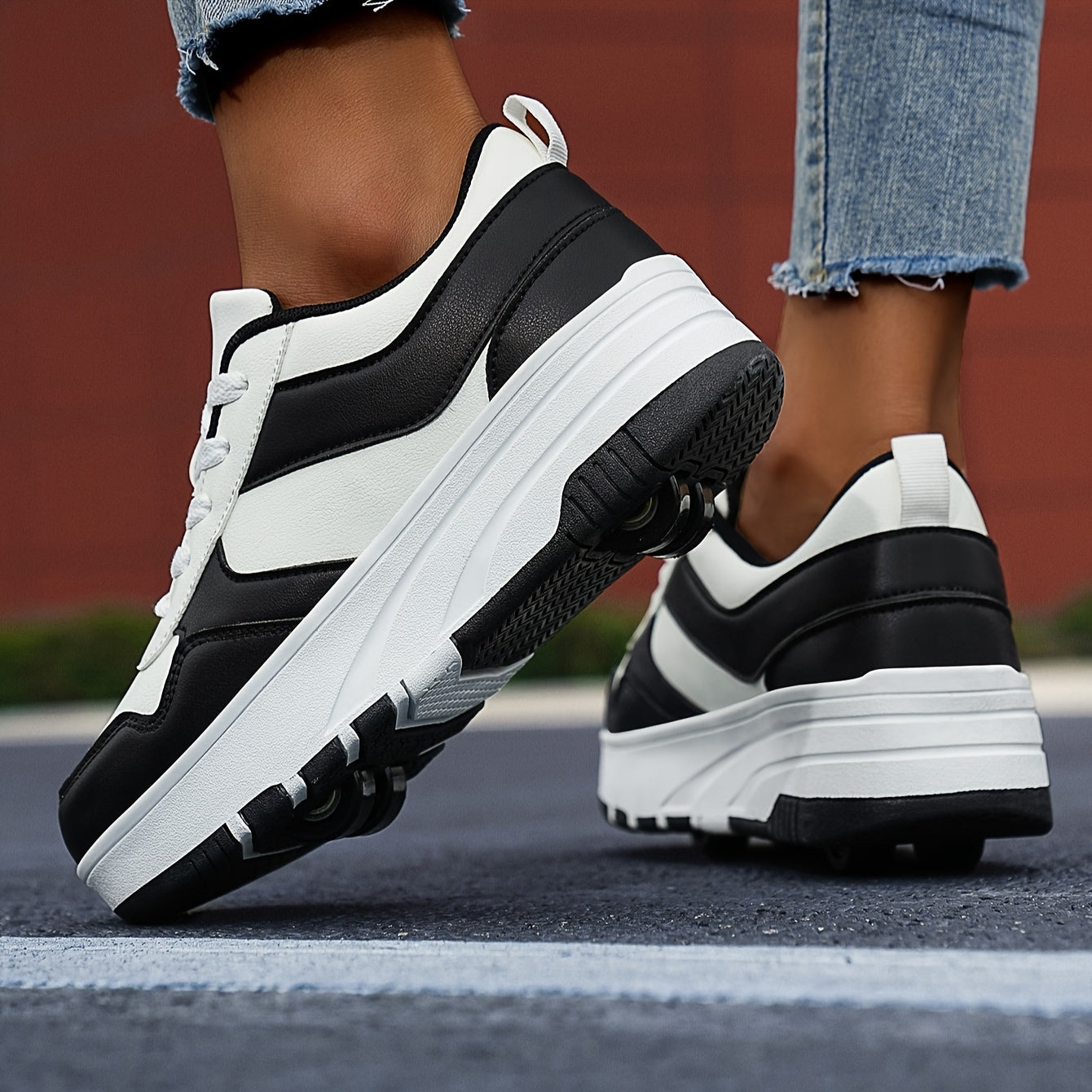 Children's Casual Sneakers with Detachable Roller Skates for Boys and Girls