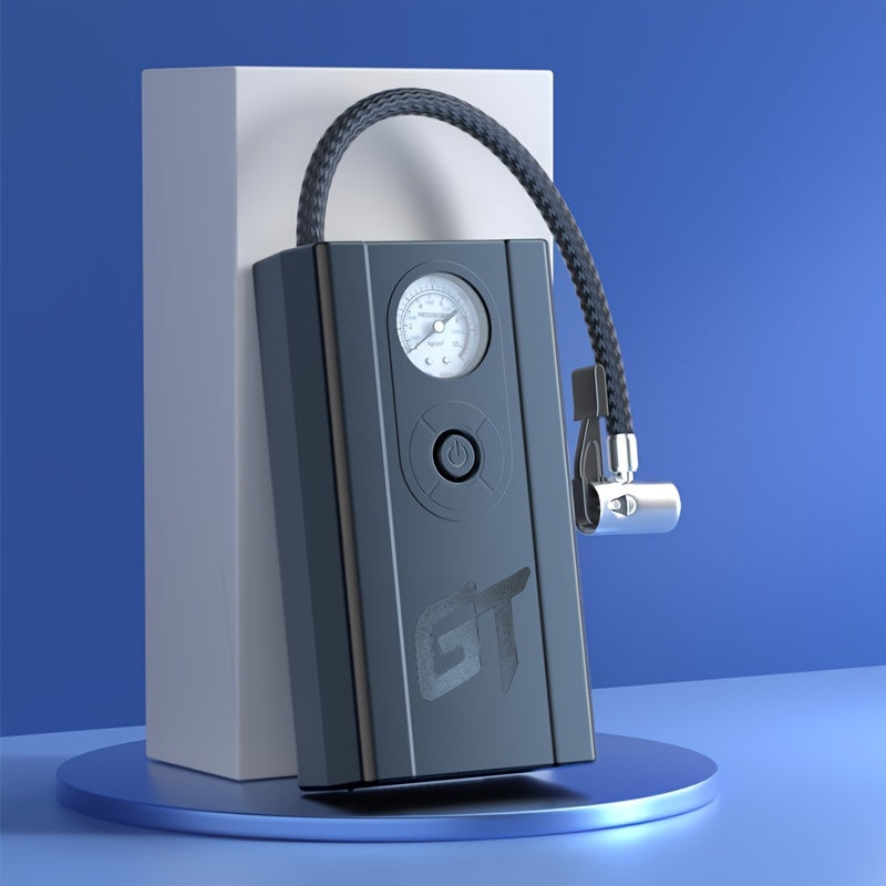 Высокоскоростной портативный воздушный компрессор с цифровым манометром для накачки автомобилей, мотоциклов, велосипедов