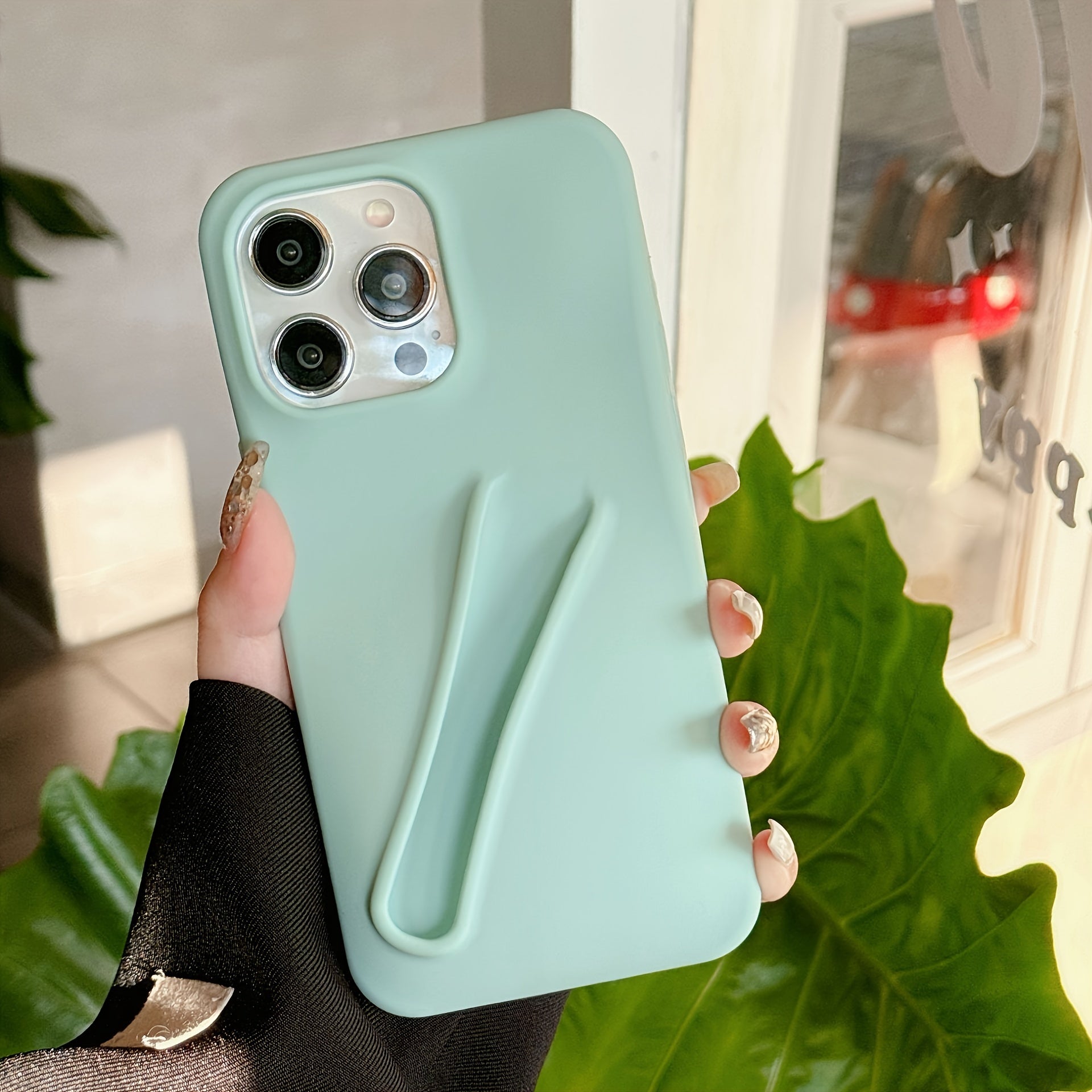 Women Silicone Phone Case for iPhone 15 14 with Lipstick Holder Shockproof Drop Protection