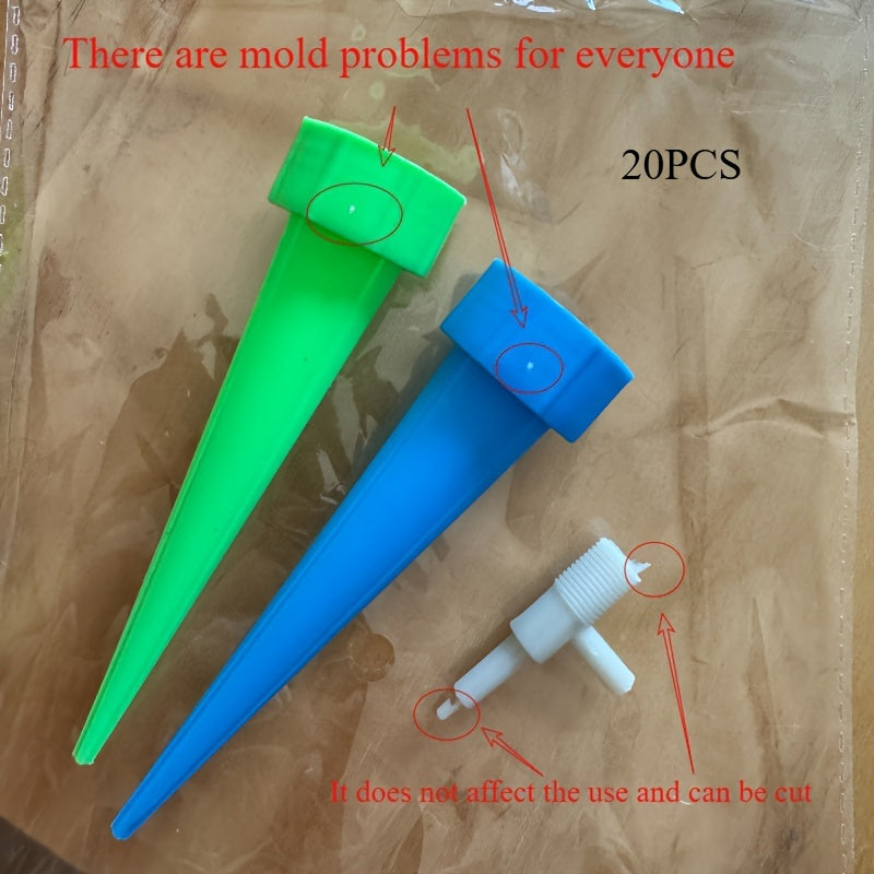 20 капельниц для полива растений с регулируемым контролем потока, самополивные шипы и универсальный адаптер для бутылок