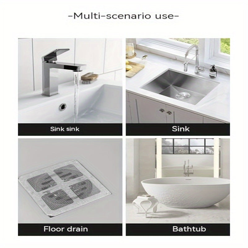 Drain Cover Hair Catcher 50/100 Pcs No Power Easy Installation for Shower Kitchen Laundry