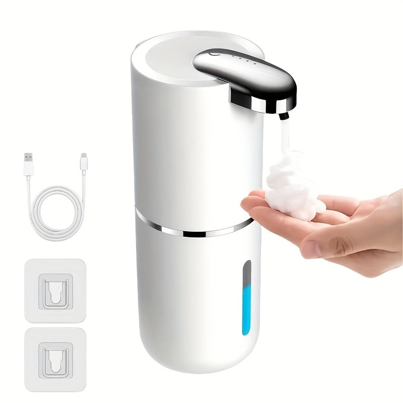 Wall-Mounted 380ml Touchless Soap Dispenser with USB Rechargeable Battery and Multi-Level Foaming