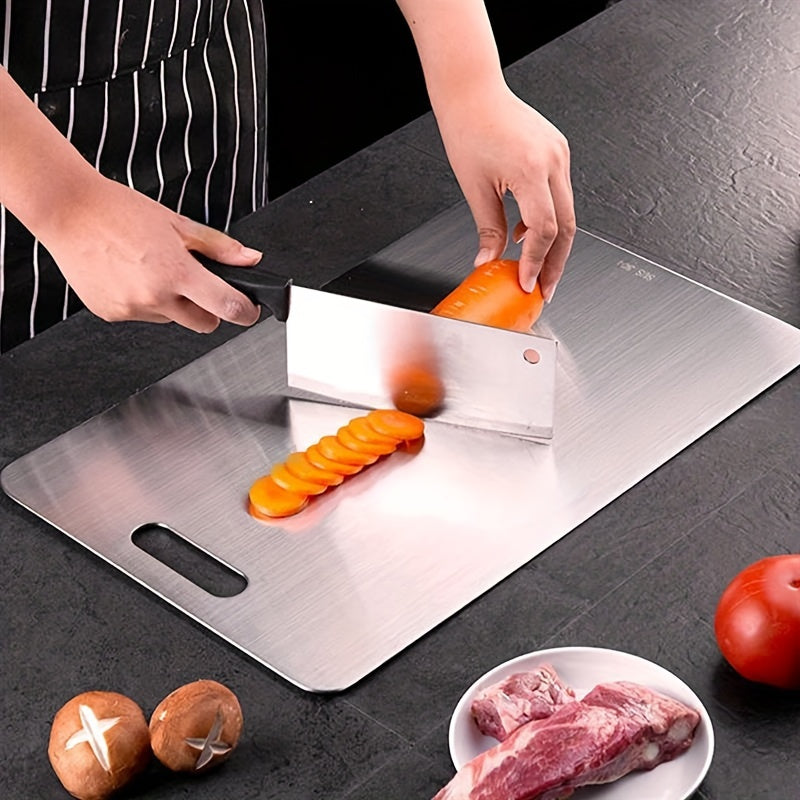 316 Stainless Steel Double-Sided Cutting Board Durable Kitchen Chopping Block