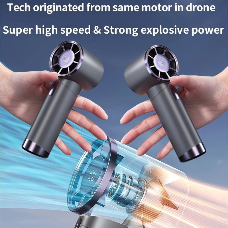 Mini Handheld Fan with Strong Airflow for Students Office Classroom Use