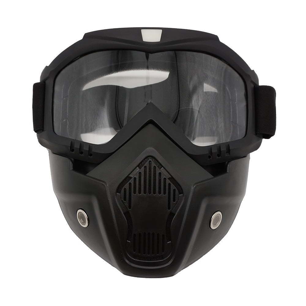 Full Face HD Transparent Windproof Sandproof Welding Protective Goggles with Mask