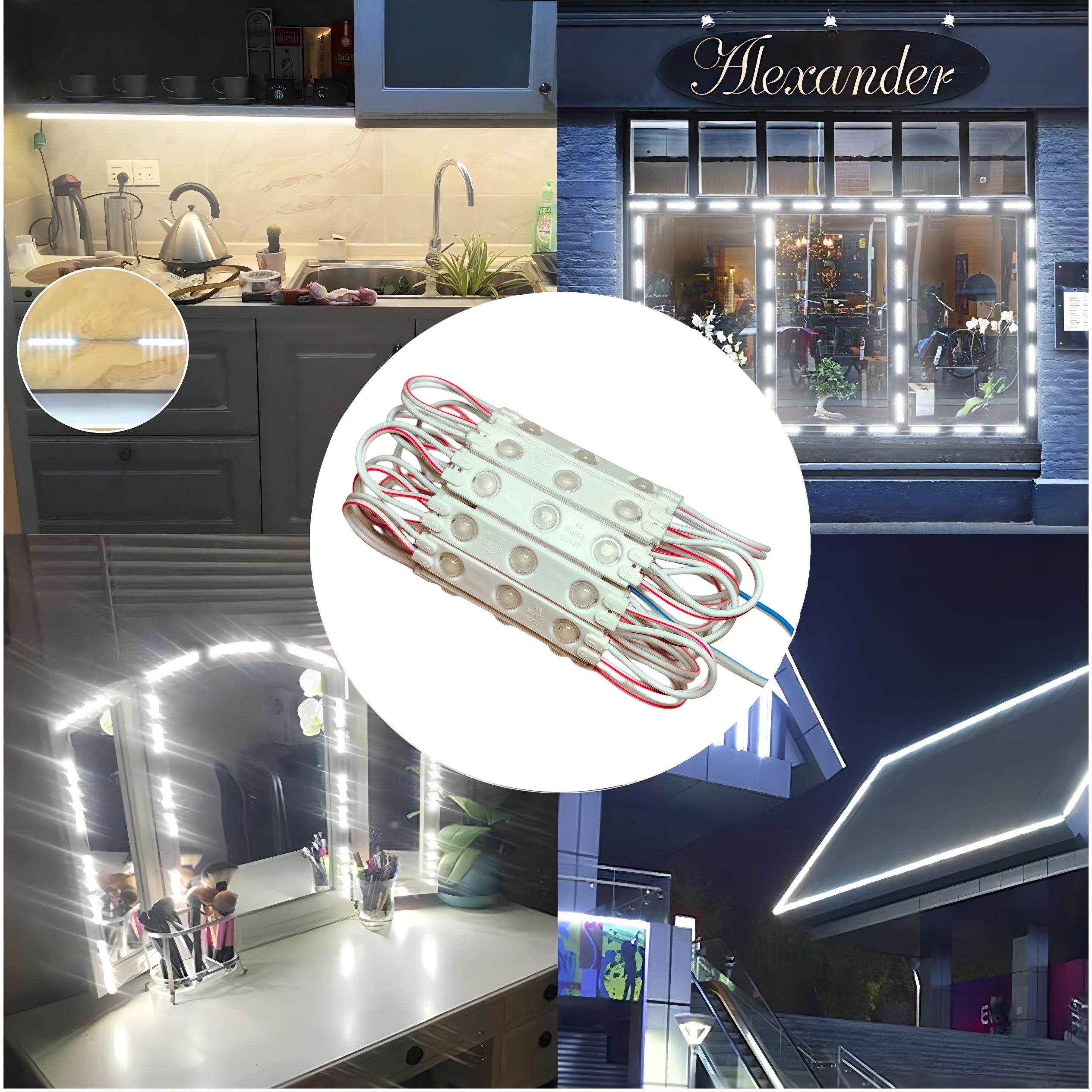 Kit de 20 piezas de módulos LED 2835 con cinta IT para señalización con letras en canal