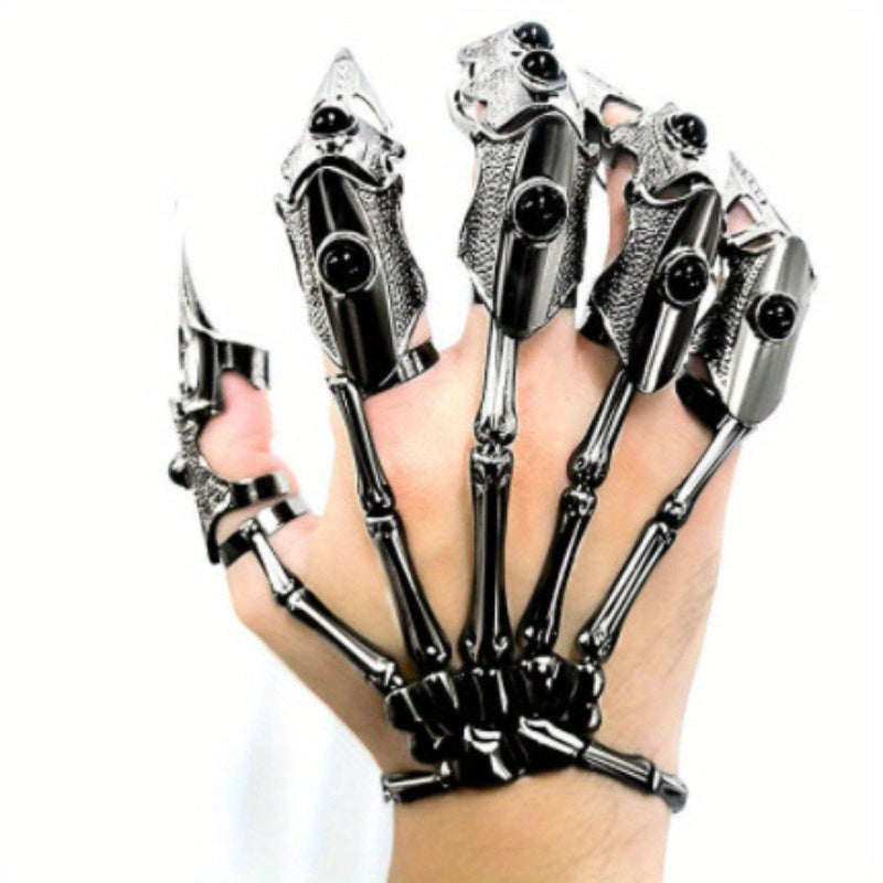 Harajuku Style Alien Hand Armor Ring Adjustable Bionic Mechanical Halloween Festival