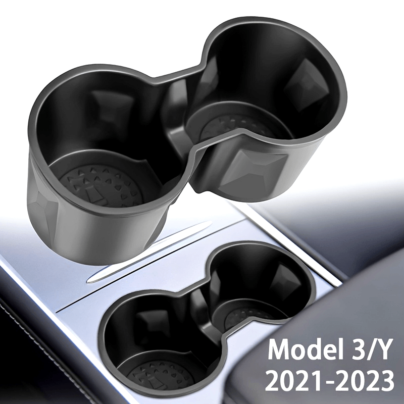Car Interior Accessory Round Cup Holder Insert for Model 3 and Y Center Console Slot Limiter