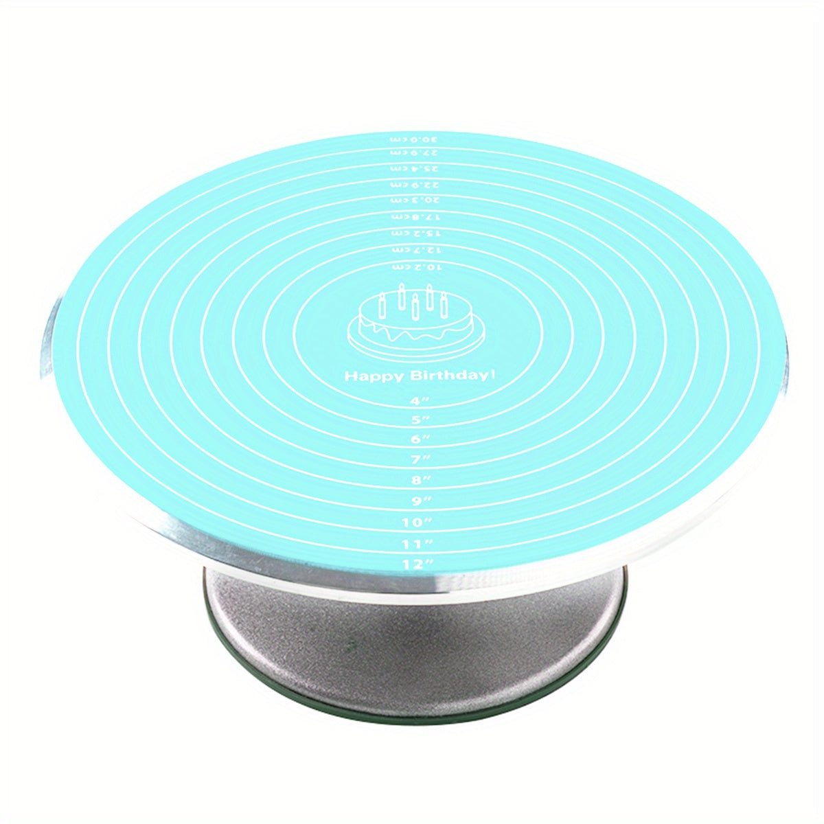 Silicone Baking Mat with Measurements for Cake Turntable Stand Non-Stick Heat Resistant