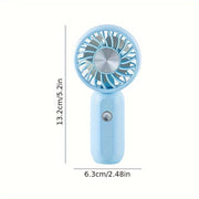 Mini Fan Handheld Rechargeable USB with 3 Speeds and Long Battery Life for Travel and Outdoor