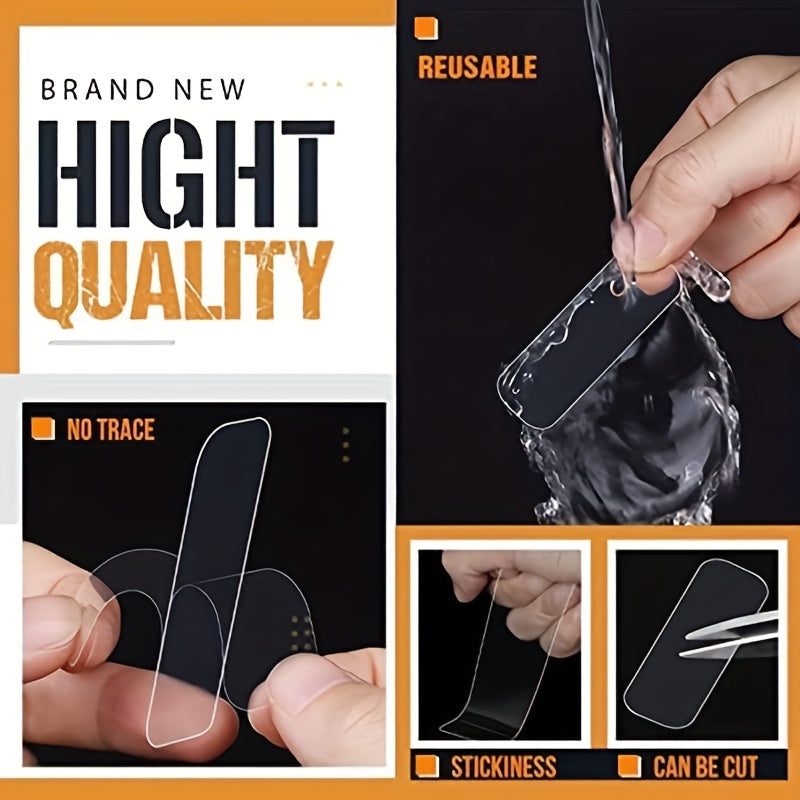 120 piezas de cinta adhesiva de doble cara de alta resistencia, ganchos de montaje para pared impermeables para cocina y baño