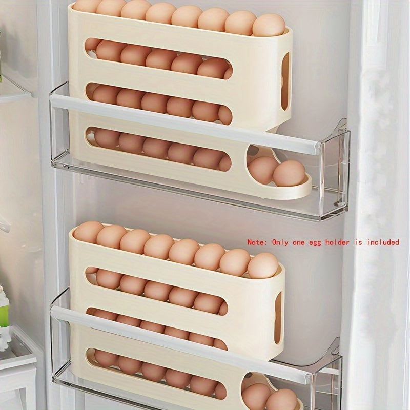 Durable 4-Tier Egg Holder for Refrigerator Door Space-Saving Organizer