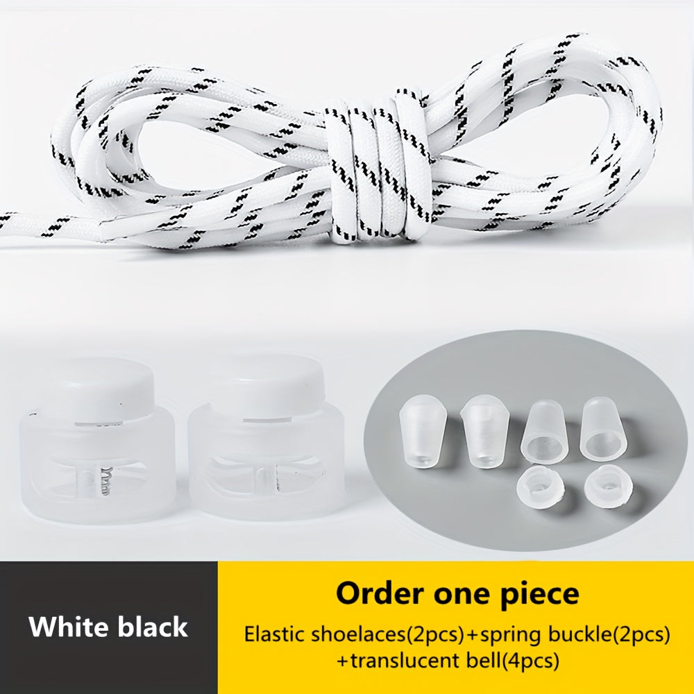 Adult Spandex Elastic Shoelaces Lazy Tie-Free Sneakers 100cm