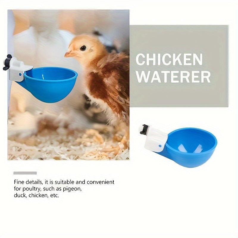 Large Blue Automatic Poultry Waterer Kit for Ducks Geese Turkeys and Rabbits